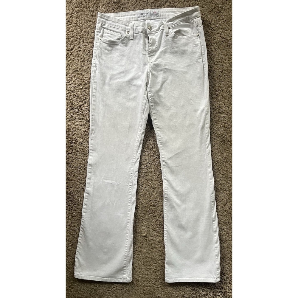 Just USA White Bootcut Jeans Women's Size‎ 11 Stretch Mid Rise Made USA Denim